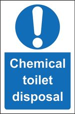  Chemical toilet disposal Safety sign
