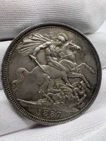 1887 Queen Victoria Jubilee Silver Crown Head
