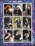 AC/DC STAMPS  ROCK MUSIC HEAVY METAL BAND MNH MINT MIN SHEET