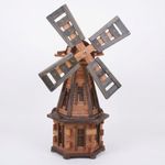 Windmill Spinner Garden Patio New Handmade 39in-100cm Led Outdoor Family Wooden