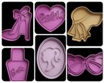 Barbie cookie cutters + insert, approx. 8cm