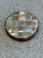 Vintage Melissa Mother of Pearl Powder Compact Mirror