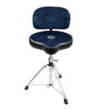 Roc n Soc Moto Seat Drum Stool Throne With Backrest BLUE
