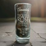 PERSONALISED TEQUILA ROSE GLASS MUM SISTER AUNTIE BIRTHDAY GIFT ANY Name Message