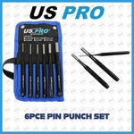 US PRO Tools PIN Punch set 6pc Parallel Pin Metric Punch Tool Set 2.5mm - 10mm 