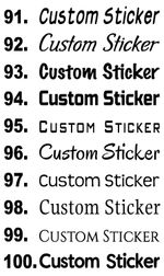 Custom Text Slogans Personal Names Quote Wording Stickers Decals Fonts 91-100
