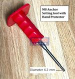 Anchor Setting Tool Punch for drop in anchors / redheads  M8 -M16 with protector