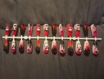 Black Red Pink White Halloween Glossy 3D Full Cover Coffin Long Nail Tips
