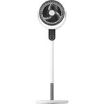 Vybra Standing Pedestal Fan, Quiet Electric Cooling Floor Fan - White