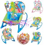Electric Baby Bouncer Rocker Vibration Chair Portable Musical Cradle Swing Seat
