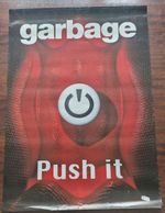 Garbage Push It 1998 Record Store Promotional Poster New Old Stock