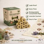 Dog Poo Bags (270 Bags) – Biodegradable, Leakproof, Extra Thick, Lavender Scente