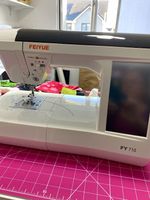 FEIYUE FY 710 Household Electronic Portable Sewing Machine, White, LCD Screen