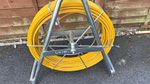6mm x 150m Fibreglass Duct Rodder Cobra Cable Pulling Rod Reel Telecoms