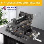 6"/150mm Cross Sliding Engineer Drill Press Vice Machine Vice Hand Clamp Vise