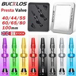 Tubeless Presta Valve Stem Aluminum MTB Road Bicycle 40/44/55/60/65/80/100mm CNC