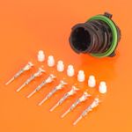 Genuine TE Connectivity 7 Pin Twist Lock Male Plug DIN Connector Kit 1718230-1