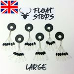36x Round Sliding Float Stops Rubber Grippa Barrel Rig Buffer Line Braid Fishing