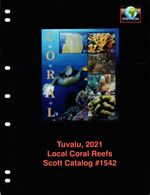 $19.50 Scott Value - 2021 TUVALU Coral Reefs s/s Corals Pacific CV MNH NH UMM