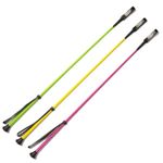 FLUORESCENT RIDING CROP WHIP 62CM PINK GREEN YELLOW HI VIZ HORSE *FREE POSTAGE*