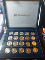 WESTMINSTER US Presidential Gold Plated Coin Collection. 37 Coins. Boxed + COA