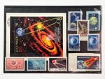 Postage Stamps Lunar Exploration Vintage Set of 10 Soviet Space 1960s MNH MNG