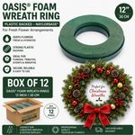Box of 12 OASIS® Naylorbase® Wet Floral Foam Wreath Rings 12 Inch 31cm Christmas