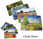 Set of 4 Claude Monet Placemats Artwork 29cm Cork Dining Table Setting Mug Mats