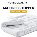 Extra Deep Mattress Topper 10cm Thick Hotel Quality Single Double King Super