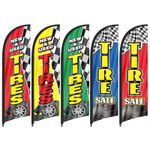 Tire Series Swooper Flagpole Kit, 8.2FT Tire Feather Flag Commercial Sign.