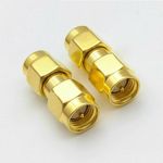 2x SMA Male Plug to SMA Male Plug Straight Connector UK Seller