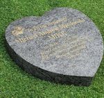 Personalised Memorial Plaque Stone Flat Memorial Stone Heart Grave Memorial