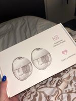 Relievoo K8 Wearable Double Electric Breast Pump Digital Timer Battery White