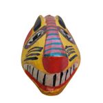 Vintage Wooden Mexican Folk Art Tiger Mask. Hand Painted. Free Tracked Delivery.