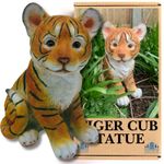 Playful Tiger Cub Sitting Tiger Cub Cute Realistic Home Garden Ornament Pet Pal