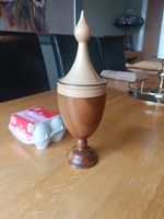 Turned Wooden Chalice with lid by Harry Bryant. Possible Oak and Elm.33 cm Tall.