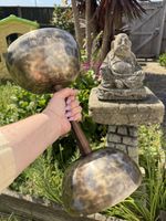 Double Full moon Tibetan singing bowl E3+G3