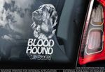 Bloodhound - Car Window Sticker - Dog on Board Sign -Chien de Saint-Hubert Hound