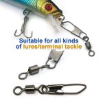 Rolling Safety Snap Swivels Carp Coarse Sea Fishing Lure Line Bait Rig Clips