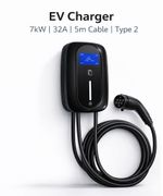 EV Charger 7kw Type 2 Waterproof Car Charger Point Swipe RFID Card Function App