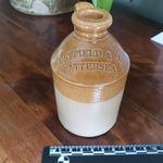 Very Rare Duffield & Co Battersea London Miniature Stoneware Glazed Flagon VGC