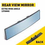 Rear View Interior Car Mirror Adjustable ClipOn Wide Long Safety Universal 270mm