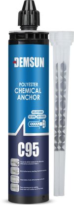 Demsun C95 Polyester Chemical Anchor 345ml Fast Curing Fixing Resin - Box of 12