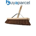 Faithfull Stiff Bassine Broom 450mm 18in + Handle & Stay FAIBRBAS18H