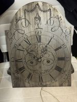 18th Century 8 Day Silvered Brass Longcase Movement And Dial 12ins X 16.5ins