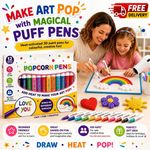 12PCS MAGIC POPCORN PENS DIY 3D PUFFY BUBBLE ART DRAWING FOR KIDS CHRISTMAS GIFT