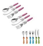 Exzact Kids 6 PCS Stainless Steel Cutlery Set Giraffe Rabbit Toddler Baby Love