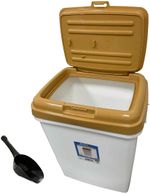 Large 30L Pet Food Container Dog Cat Animal Pet Dry Feed Storage Box Bin & Scoop