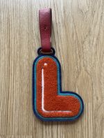 CHAOS ALPHABET CHENILLE LUGGAGE TAG – L
