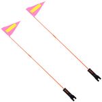High Visibility Pink Reflective Bike Flag Durable Reusable Safety Flag for Kids